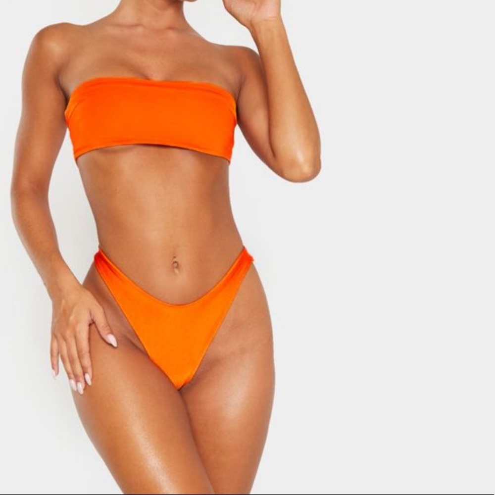 PLT orange bikini bottom only